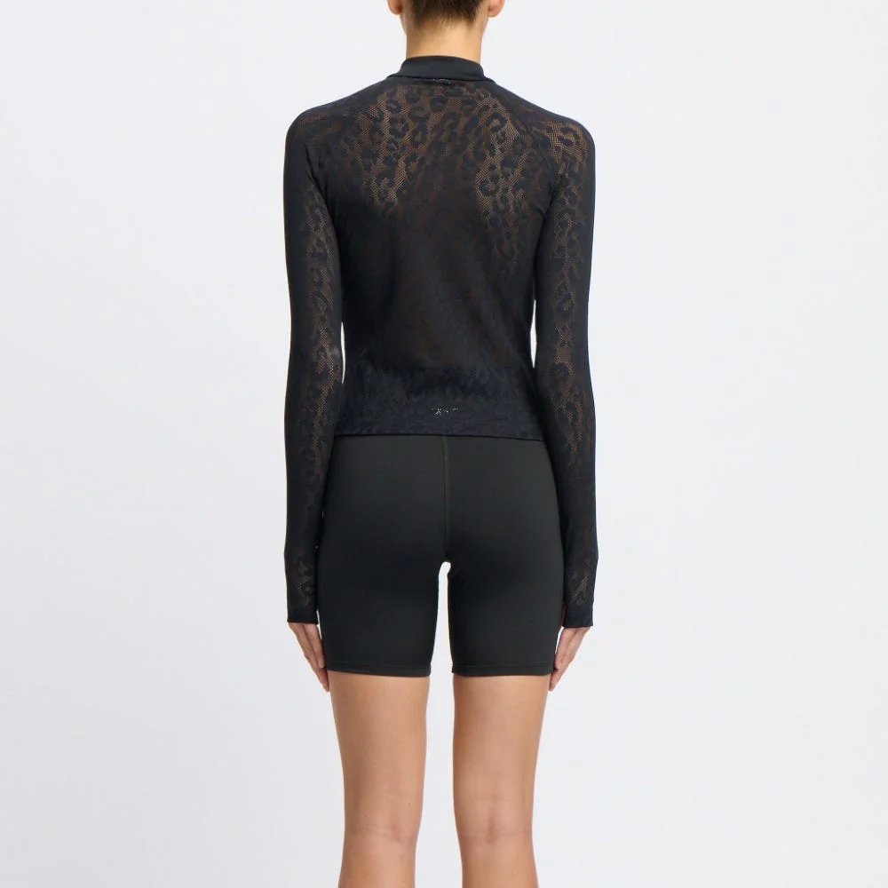 Mesh Zip-Up Women's T-Shirt - Image 2