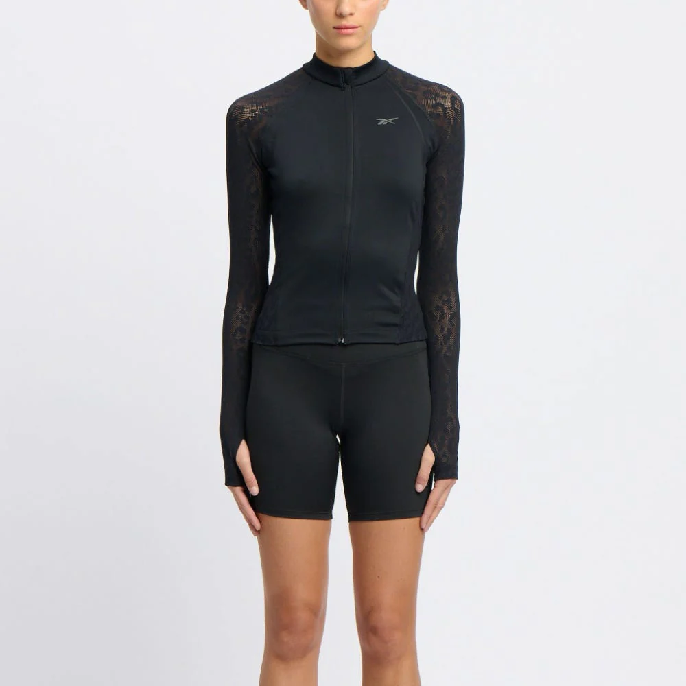 Mesh Zip-Up Women's T-Shirt - Image 5
