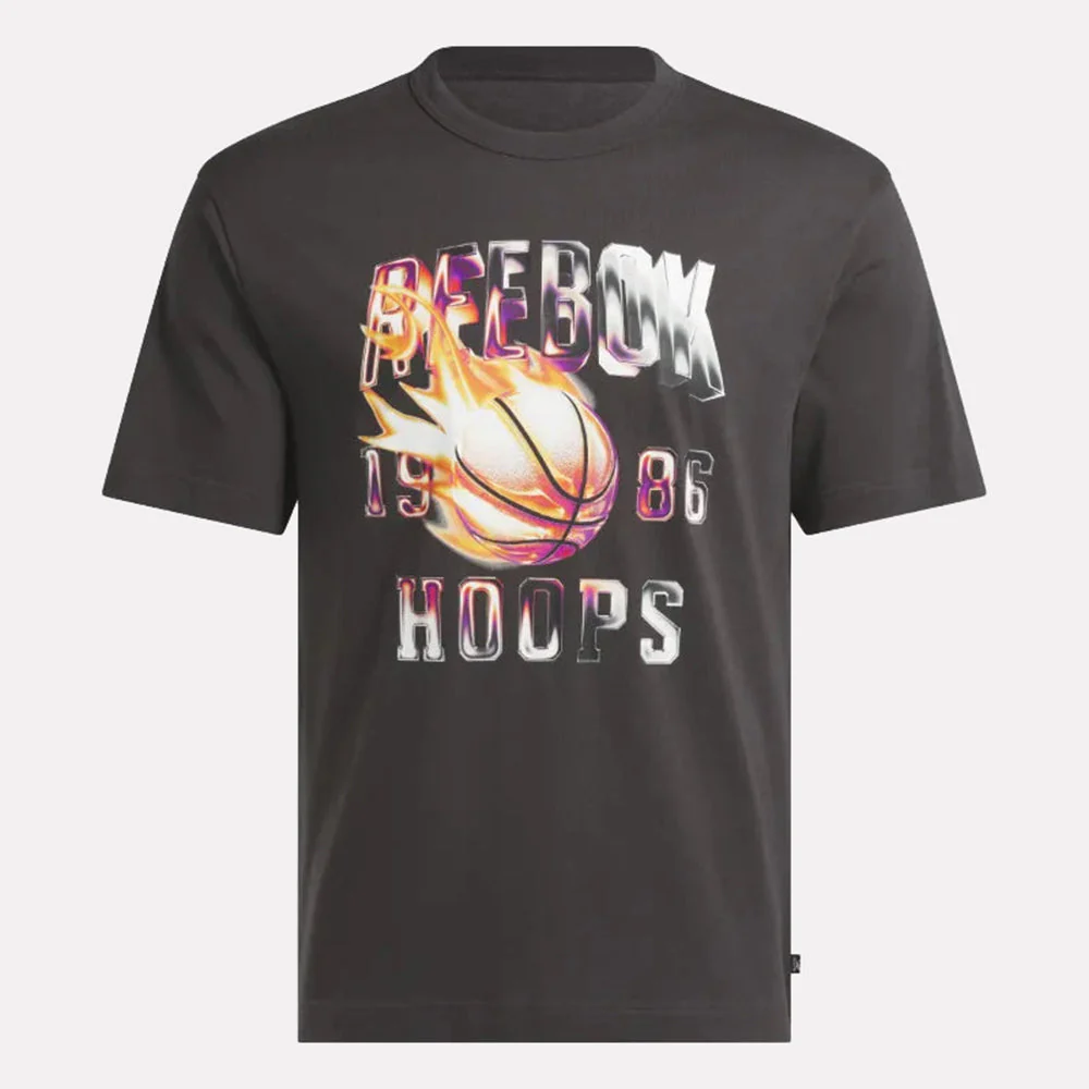 Basketball On Fire Men's Tee - Image 4
