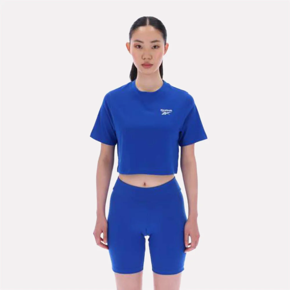 Clara Small Logo Crew Neck Short Sleeve Cropped Women's T-Shirt