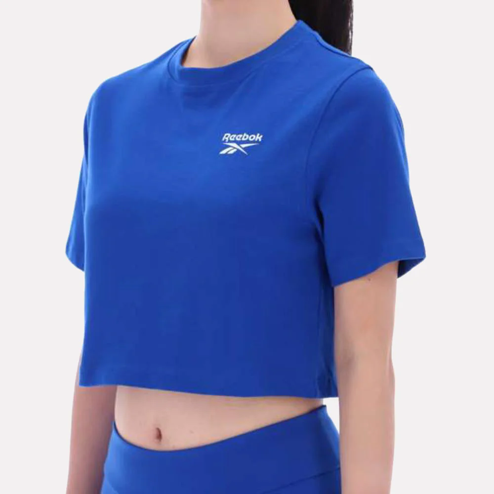 Clara Small Logo Crew Neck Short Sleeve Cropped Women's T-Shirt - Image 4