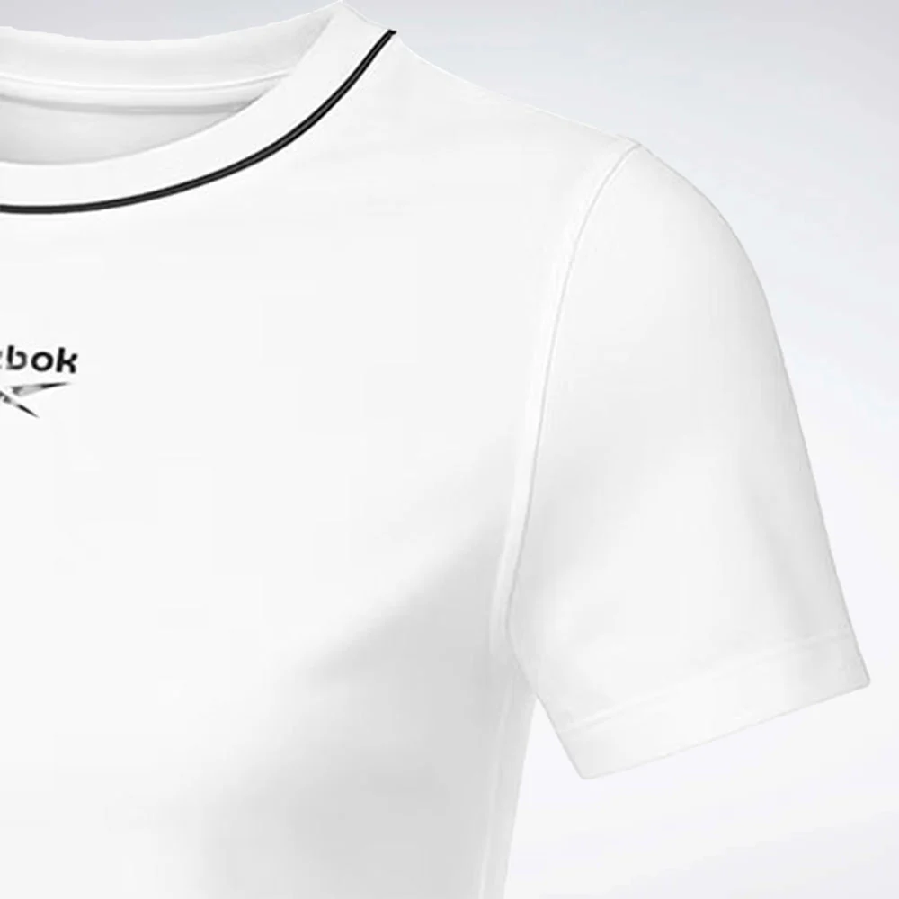 Crew Neck Cropped Short Sleeve Women's Tee - Image 3
