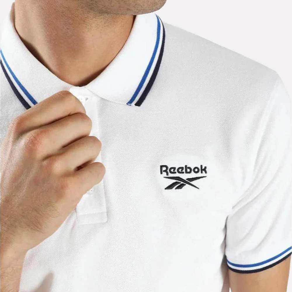 Identity Striped Rib Polo Men's T-Shirt - Image 4