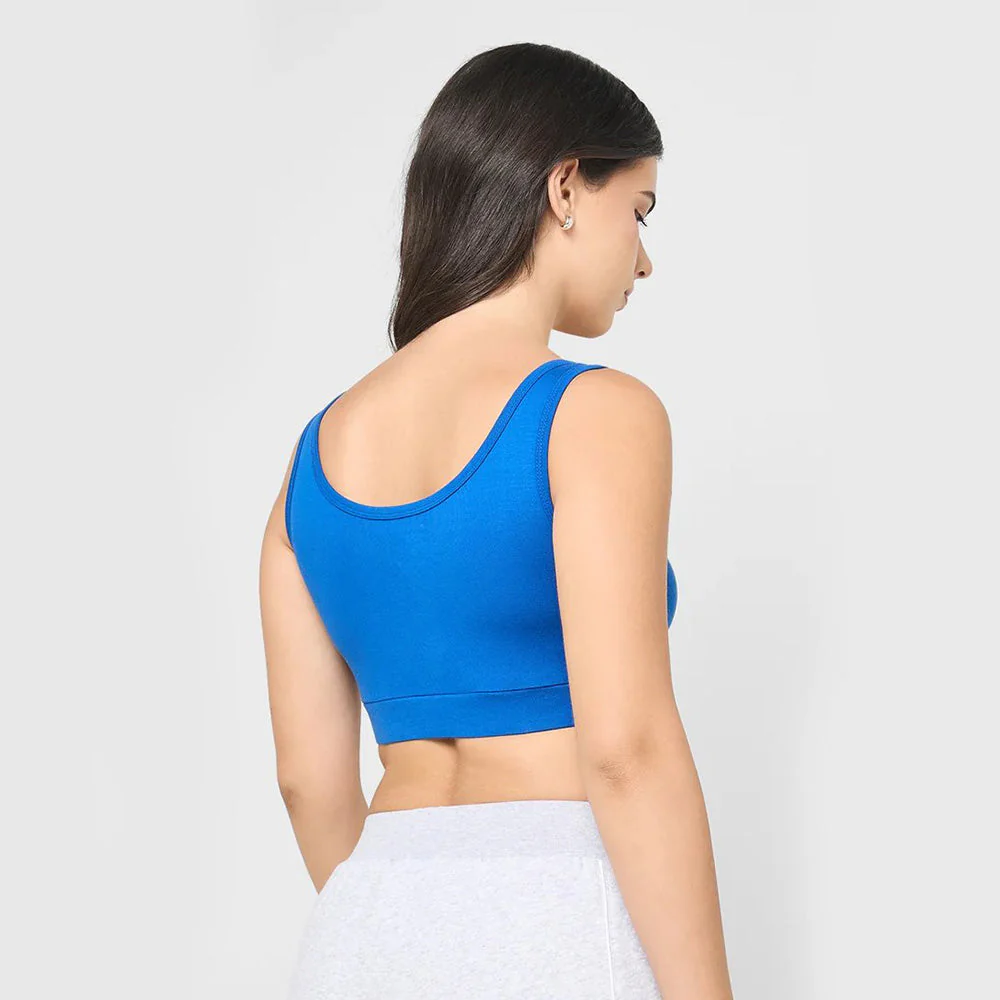 Luna Scoop Neck Small Logo Women's Bra Top - Image 2