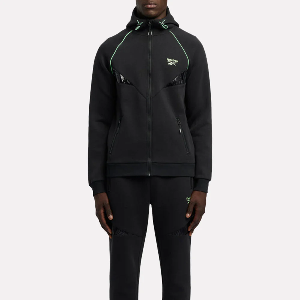 Sport Street Piping Spacer Full Zip Men's Hoodie