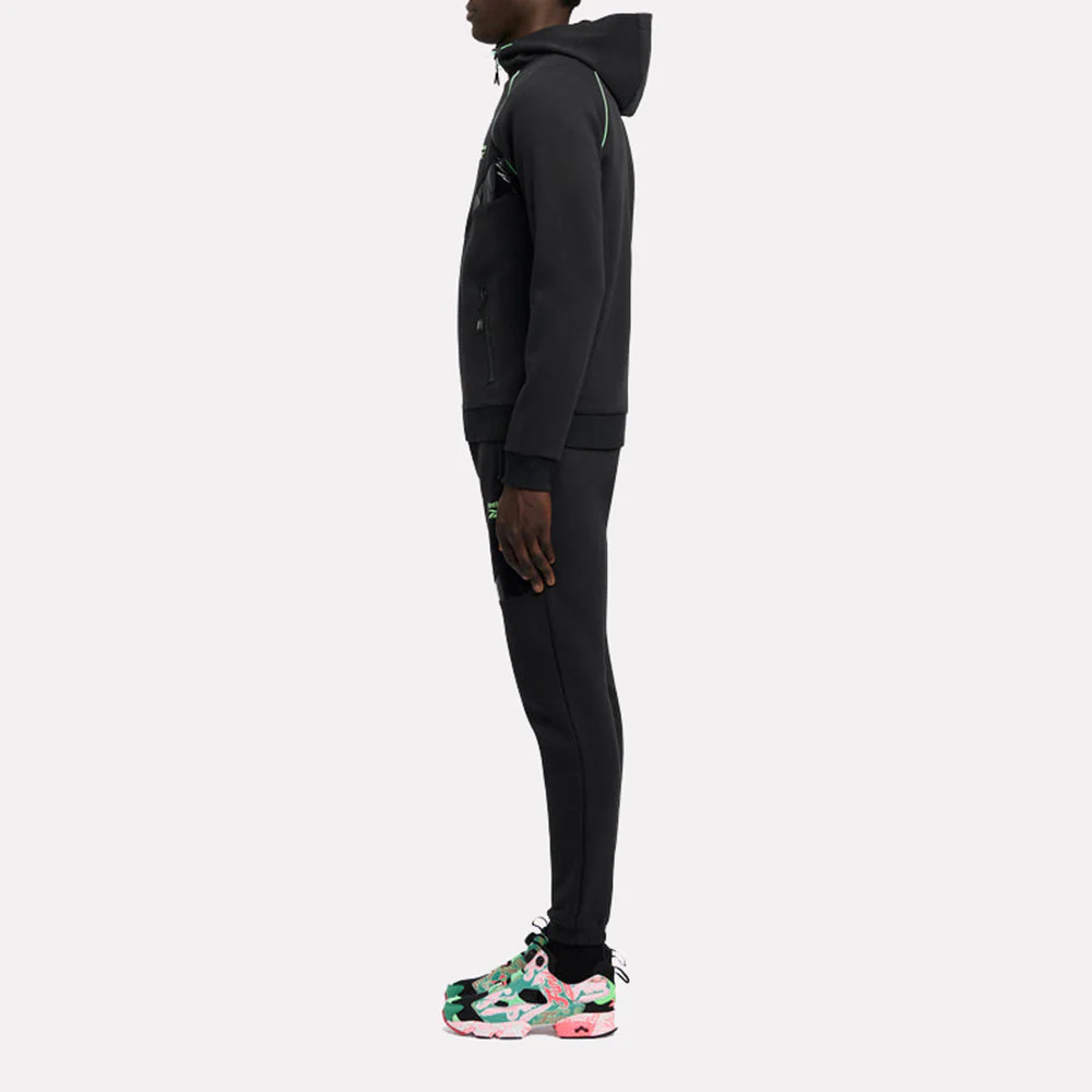 Sport Street Piping Spacer Full Zip Men's Hoodie - Image 3