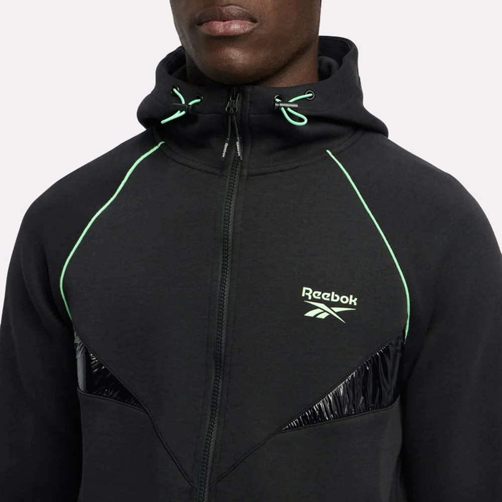 Sport Street Piping Spacer Full Zip Men's Hoodie - Image 4