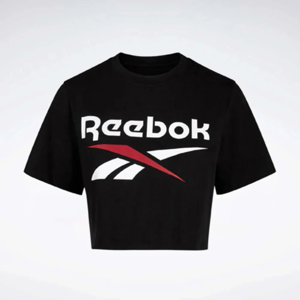 Two-Color Logo Crew Cropped Short Sleeve Women's Tee