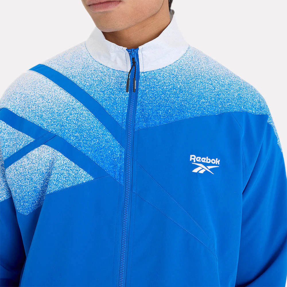 Vector Spray Print Men's Track Jacket - Image 3