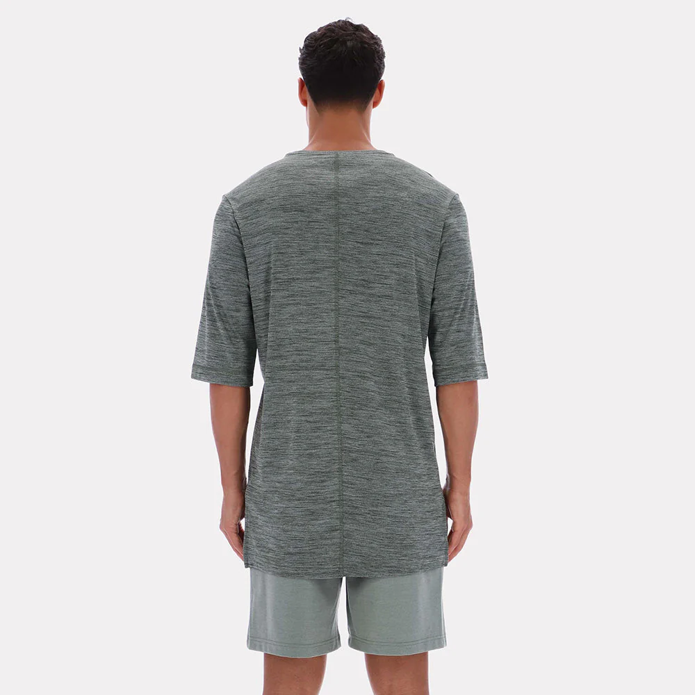 Yoga Relaxed Long Line Men's Tee - Image 2